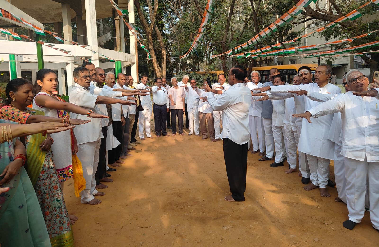 8 The Senior Citizen Association members taking the PLEDGE of the voter on the Republic day the 26th January  .jpeg